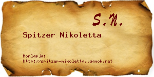 Spitzer Nikoletta névjegykártya